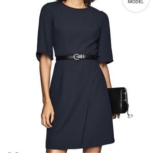 Reiss Myra faux wrap dress
